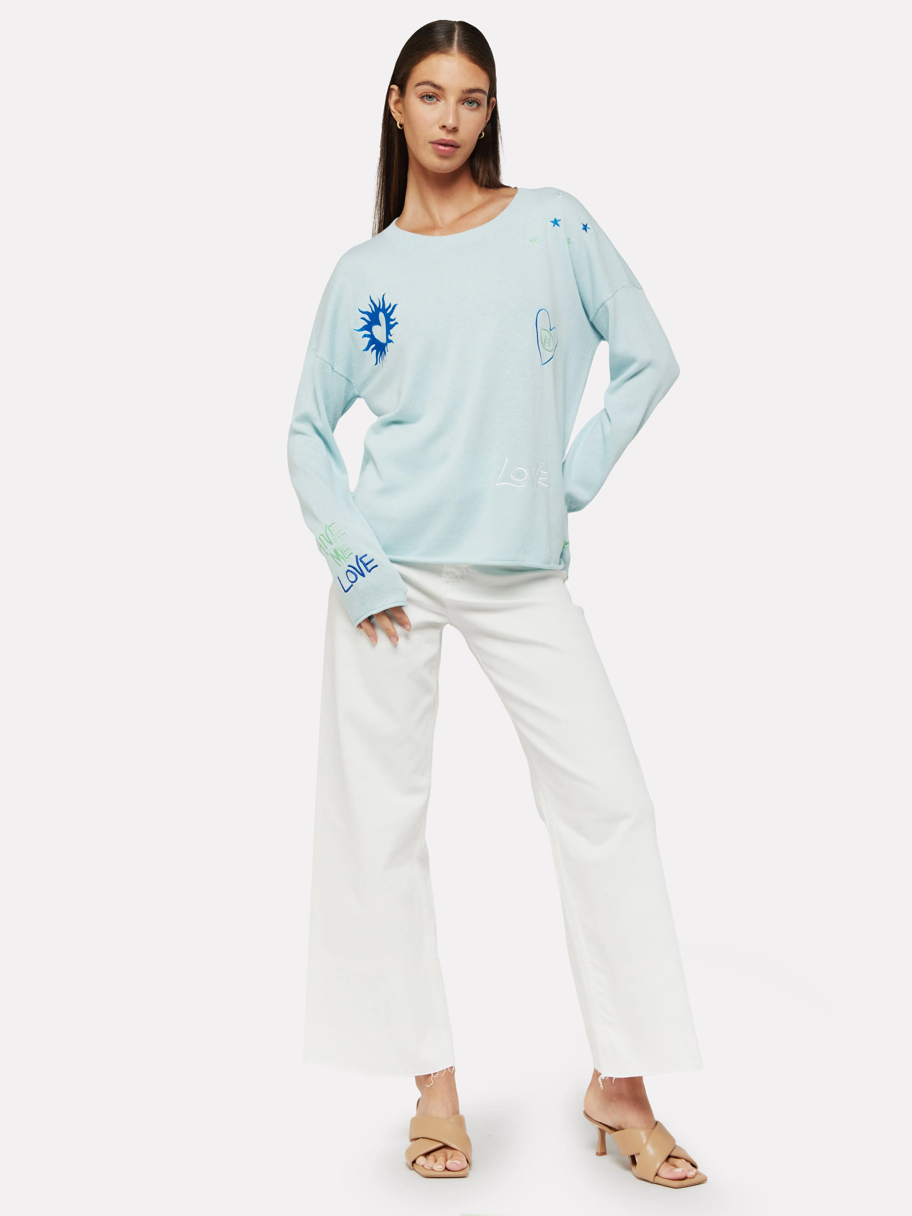 Darlene Embroidered Slogan Knit