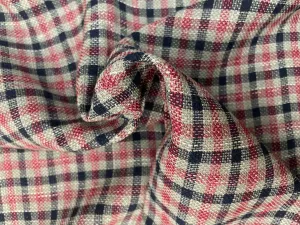 Italian Wool & Silk Blend - Red, Black & Tan