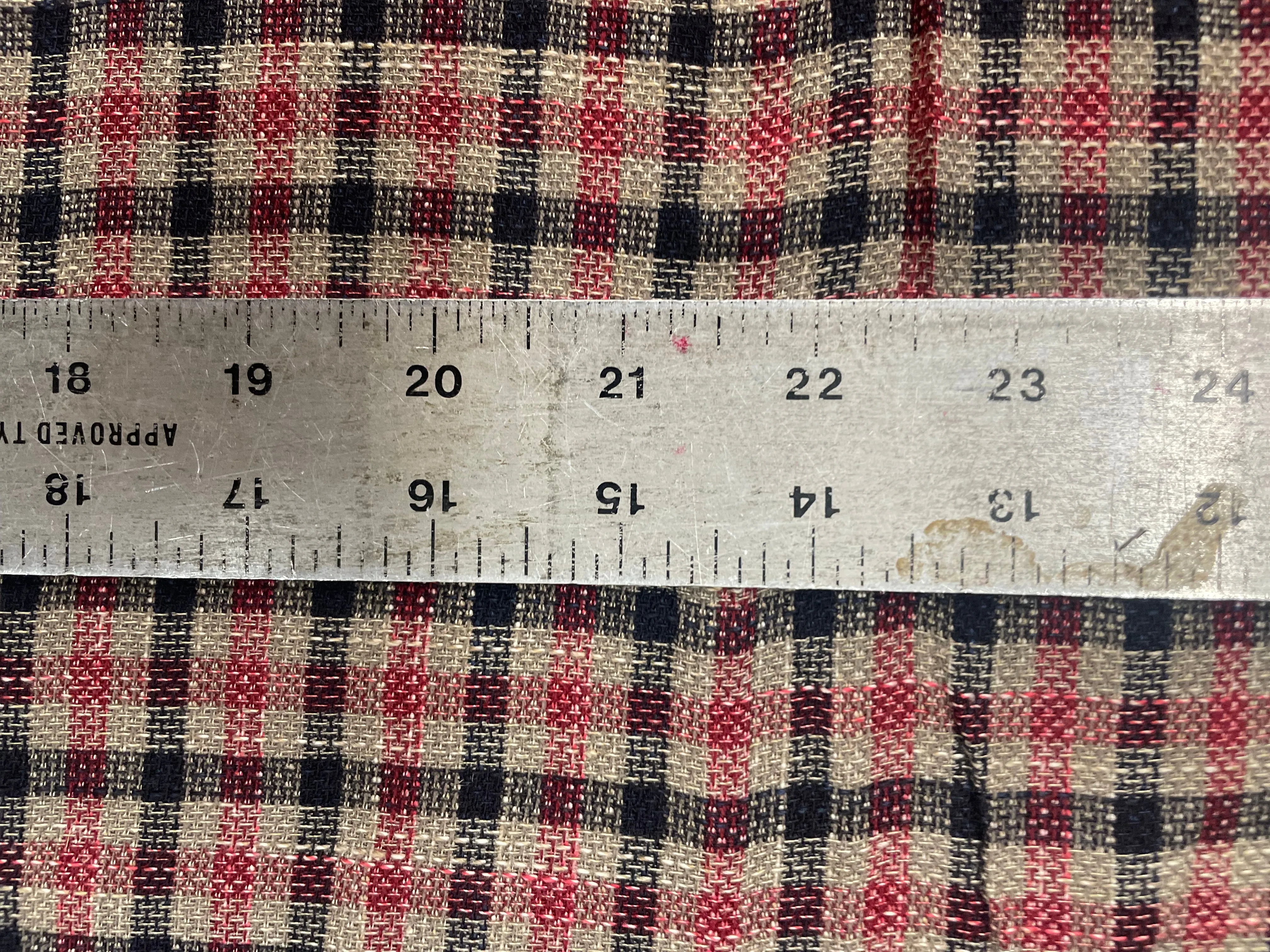 Italian Wool & Silk Blend - Red, Black & Tan