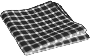 Midnight Black / White Gingham Pocket Square - [2017 Spring]